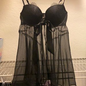 Victoria’s Secret Black Lace Babydoll